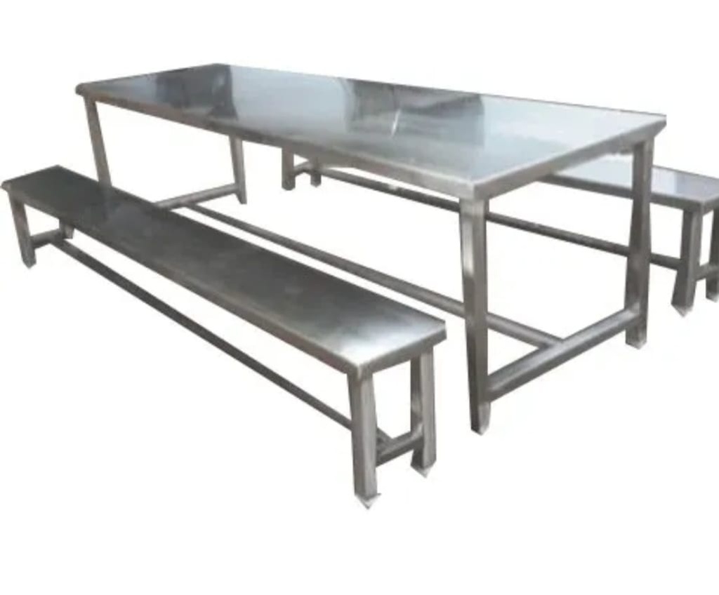 S/Steel 304 dining table and chair set 
