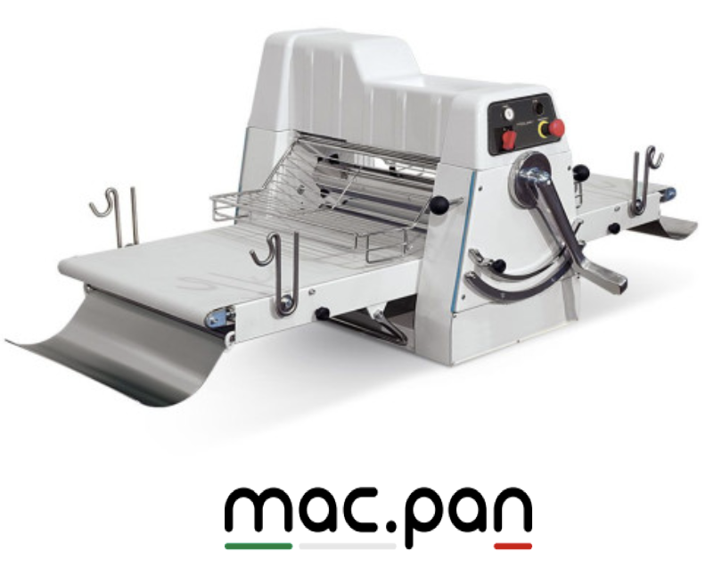 Dough Sheeter  manual controls with lever -belts Mac Pan Italy
