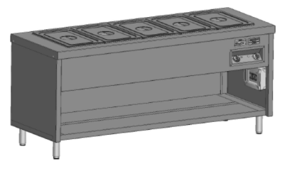 Hot Bain Marie 5 GN 1/1 Made in Turkey