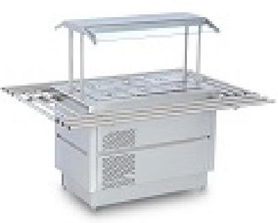 Salad bar unit with all side tray side and sneeze gaurd Made in Turkey