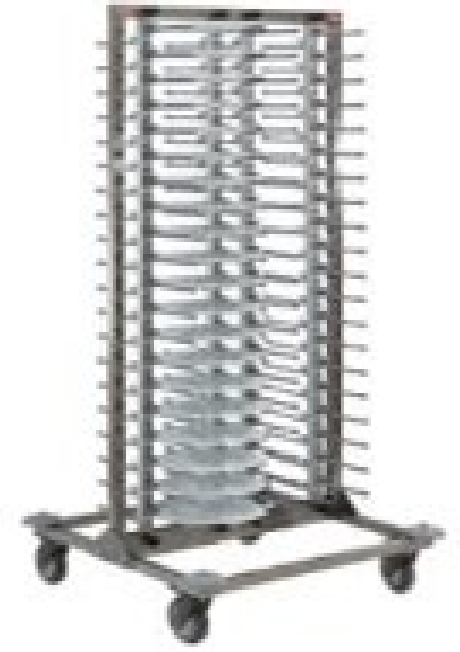 Plate Stacking trolley Cap 80 Plates