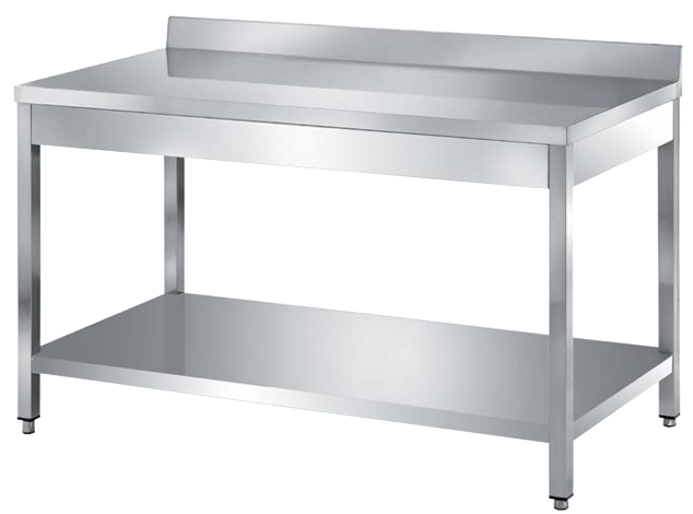 S/Steel Work Table w/ undershelf+BS Size: 2500x700x850 mm 