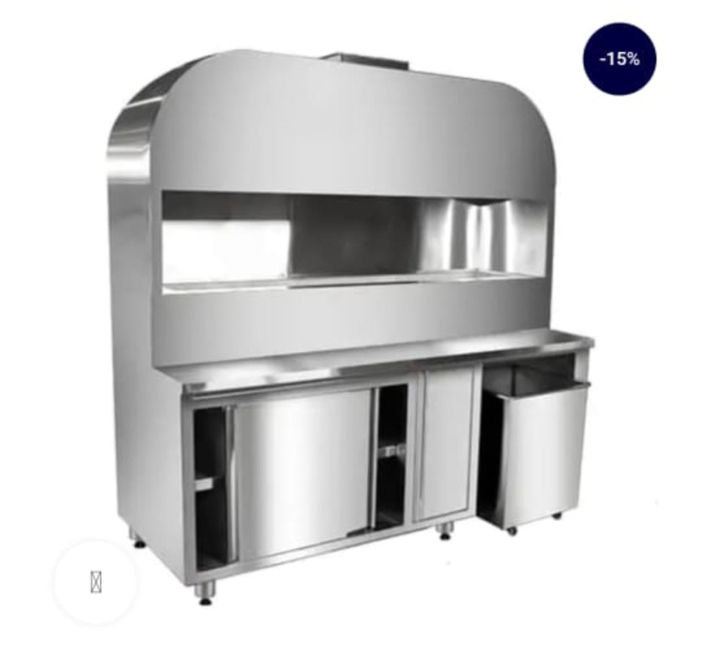 Charcol Grill w/Heating Cabinet stainless steel