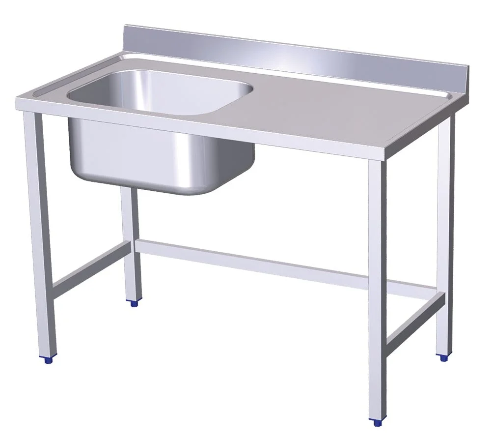 S/Steel Dishwash Inlet Table with Two bowlSink 
