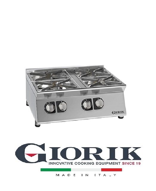 Giorik CG94FT 4-BURNER GAS COOKER WITH FLUSH GRILLS - TOP