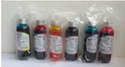 Edible ink for food printer - CMYK.LC.LM colorful