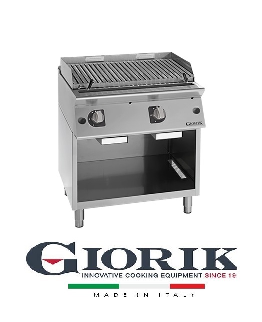 Giorik GL940GC LAVA STONE GRID. GAS ON OPEN COMPARTMENT