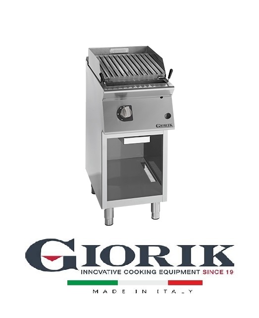 Giorik GL920GC LAVA STONE GRID. GAS ON OPEN COMPARTMENT
