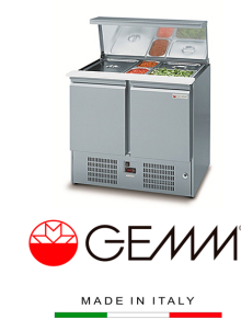 GEMM STG/090 S/S  2-Door Saladette Refrigerator