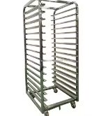 S/steel Trolley with Hook for Rotary Oven