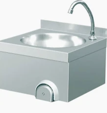 Knee Operated Hand Wash Sink with Mixer Tap, knee control