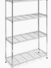 4 Level Storage Shelf Unit Chrome