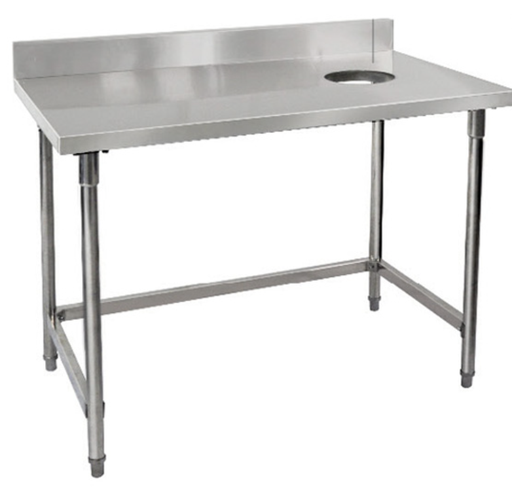 S/Steel Sorting Table with Garbage Hole