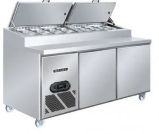 BS 2D/PCF6/Z, Double(2) Door Pizza Preparation Refrigerator 180 cm 8 x 1/3 GN