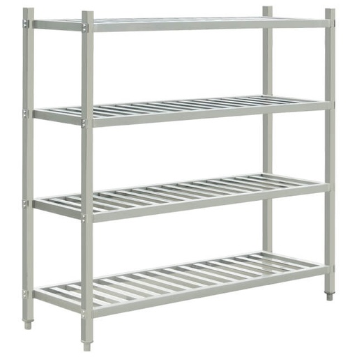 S/Steel 4-Tier Shelving Units 455 x 1525 x 1800 h mm
