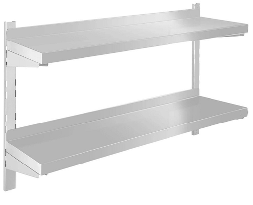 S/Steel Double Wall Mounted Shelf Size: 2000x400x200 mm