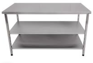 S/steel Central Island Work Table