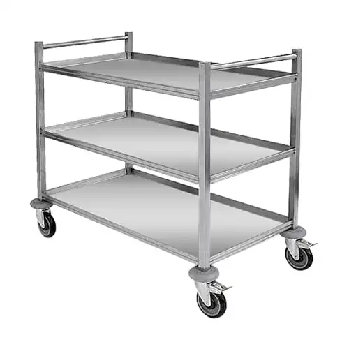 S/steel Two Layer Service Trolley 