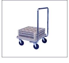 S/steel Mobile Glass Rack Holding Trolley