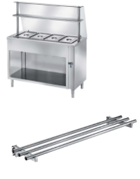 SSC/15+SCT/30/15 BAIN MARIE-4GN W/ TRAY SLIDE Metal Tecnica Italy