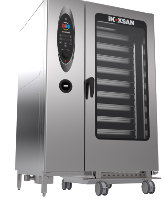 Electric Steam Combi Oven, with Trolley digital control panel, 20 GN2/1 or 40 GN1/1 , 52kW 380-400V 