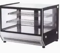Counter Top Square Glass Cold Food Display