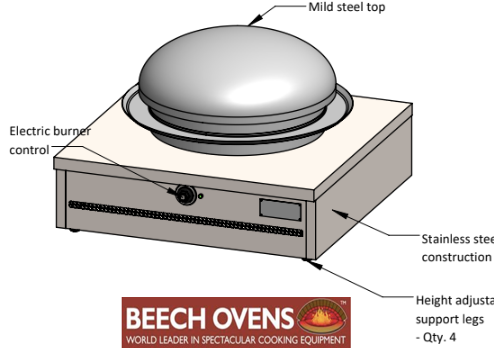 CU29450-1000 Beech Oven Electric Bench Mounted Saj Cooker