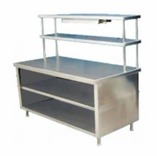 Service table with shelf 150x70x160 industry and students