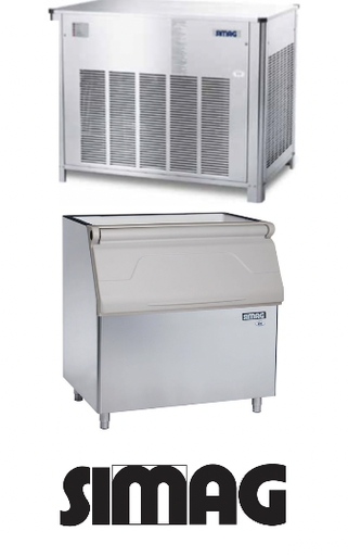 SPN 1205 Simag 1150 kg Cap Modular Ice Machine Flake Ice with ice bin