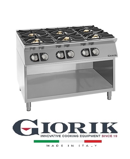Giorik CG960G COOKER 6 BURNER GAS ON OPEN COMPARTMENT