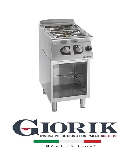 Giorik CG92FG COOKER 2 GAS BURNERS WITH GRILLS. FLUSH WITH THE FLOOR ON AN OPEN COMPARTMENT