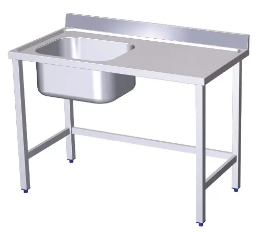 S/Steel Dishwash Inlet Table with Two bowlSink 