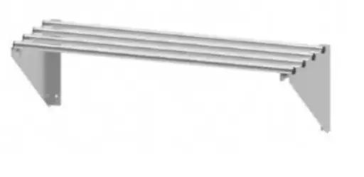 S/steel Dishwash Tube Shelf Wall Mounted 