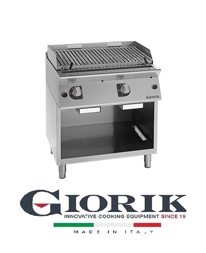 Giorik GL940GC LAVA STONE GRID. GAS ON OPEN COMPARTMENT