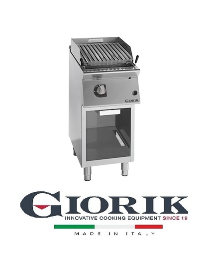 Giorik GL920GC LAVA STONE GRID. GAS ON OPEN COMPARTMENT