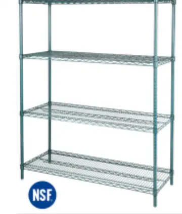 4 Layer Shelving Unit Antimicrobial Epoxy Coating with Zinc NSF Certfied food safe 
