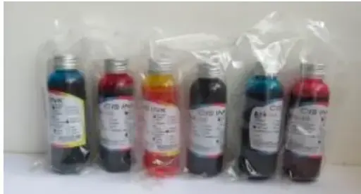 Edible ink for food printer - CMYK.LC.LM colorful