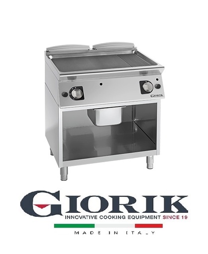 Giorik FMG941GF GAS FRY TOP ON OPEN BASE CABINET - FULL SURFACE SMOOTH/RIBBED IRON GRIDDLE