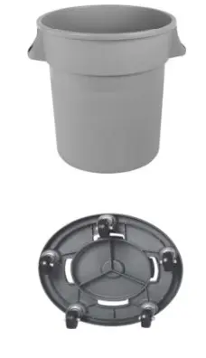 Tribeca Garbage Bin with Lid and castors