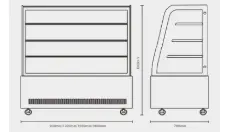 Display Refrigerator 3 layer