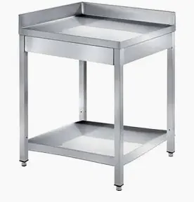 S/Steel Corner Unit Work Table w/ undershelf Size: 700x700x850 mm