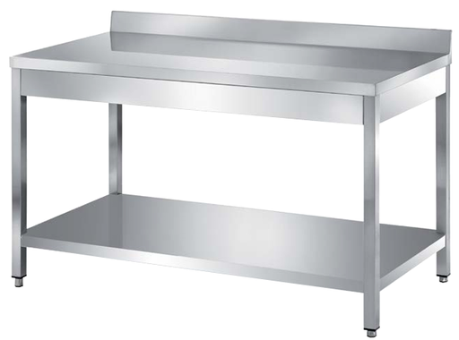 S/Steel Work Table w/ undershelf+BS Size: 1900x700x850 mm